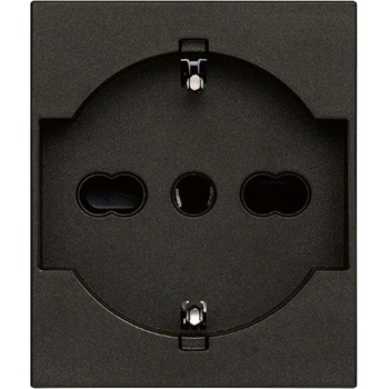 Vimar 30210. G Контакт SICURY Linea, 2P+E 16A P40 250 V~, унив. стандарт, с детска защита, 2М, Black, (VM30210.G)