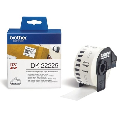 Brother Paper Tape Brother DK-22225 38mm/30.48m, Blk/White (DK22225 /RST)