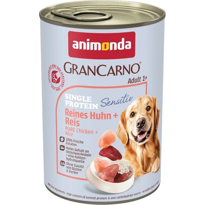 Animonda GranCarno Adult Sensitive čisté kuřecí & rýže 6 × 400 g
