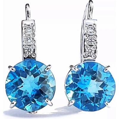 Stuchlík zlaté s diamanty a topazy 023562
