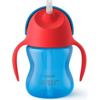 Philips Неразливаща чаша със сламка Philips Avent - 200 ml, за момче (SCF796/01)