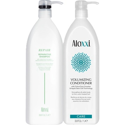 ALOXXI Profesionální vlasová kosmetika Los Angeles Objemový šampon 1000 ml a Rekonstrukční kondicionér 1000 ml – Zbozi.Blesk.cz