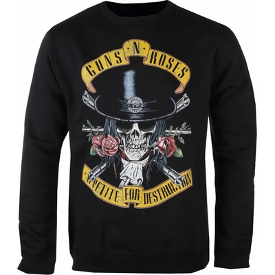 AMPLIFIED мъжки суитшърт Guns N' Roses - TOP HAT SKULL - WASHED OUT BLACK - AMPLIFIED - ZAV454H32