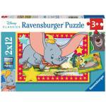 Ravensburger Детски пъзел Ravensburger 2 в 1 - Зов за приключения: Книга за джунглата и Дъмбо (5575) - ozone