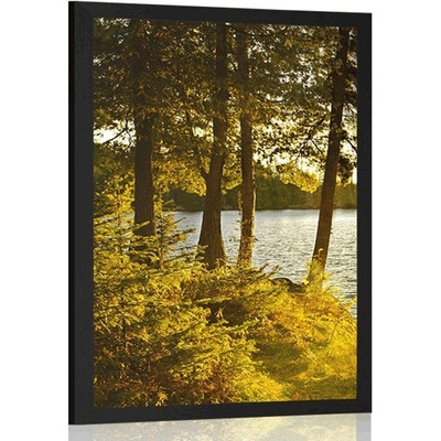 Plakát výhled na jezero - 40x60 white
