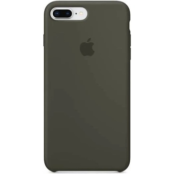 Apple Silicone Case - оригинален силиконов кейс за iPhone 8 Plus, iPhone 7 Plus (тъмнозелен)