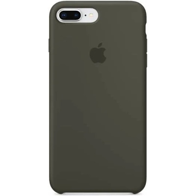 Apple Silicone Case - оригинален силиконов кейс за iPhone 8 Plus, iPhone 7 Plus (тъмнозелен)