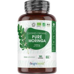 WeightWorld Organic Pure Moringa, 550 mg, 180 капсули, Weight World (435327 WW)