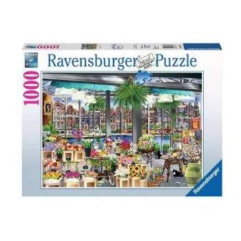 Ravensburger Пъзел Ravensburger 1000 части - Пазар на цветя в Амстердам, 7013987