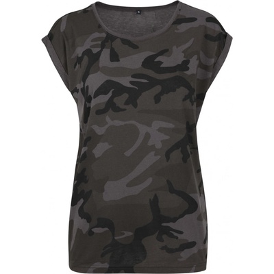 Build Your Brand Dámske tričko BY112 Dark Camo
