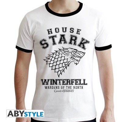 Game Of Thrones Tshirt House Stark man SS white premium