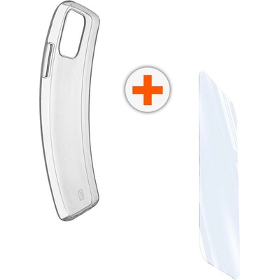 Cellularline Калъф Cellularline - Fine + протектор Tetra, iPhone 15 Plus, прозрачен