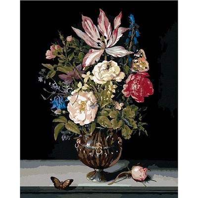zuty Malování Podle Čísel Zátiší S Květinami Ambrosius Bosschaert 80 x 100 Cm Plátno Rám