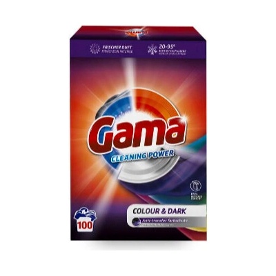 Vizir Gama Color & Dark prací prášek se svěží vůní na barevné a tmavé 100 PD