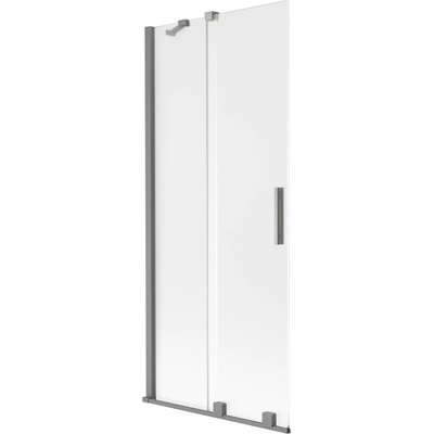 Mexen Velar двукрилен плъзгащ се параван за вана 80 x 150 см, скреж, gun metal - 896-080-000-31-95 (896-080-000-31-95)