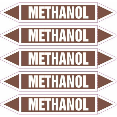 Grafiko | Methanol - dle ČSN 13 0072 - Materiál fólie s ochrannou laminací, Rozměr aršík 5ks šipka 250x52mm