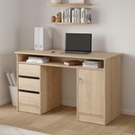  Бюро Function Plus с врата и 3 чекмеджета Jackson Hickory