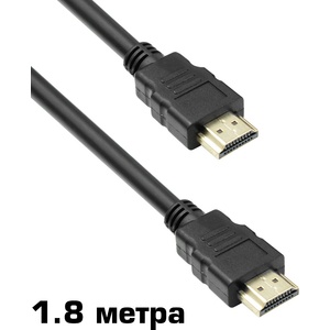 DeTech Кабел HDMI към HDMI, 1080p (Full HD), Без ферит, Черен, Дължина 1.8 метра