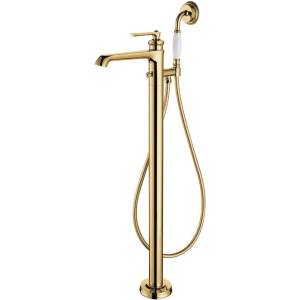 Omnires Златен смесител за вана за под Omnires Armance (AM5233GL)