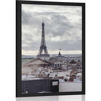 Plagát pohľad na Paríž z jednoduchej ulice