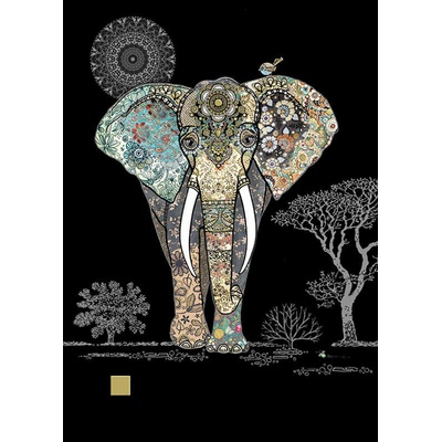 Luxusní přání M129 BUG ART - DECORATIVE ELEPHANT M129
