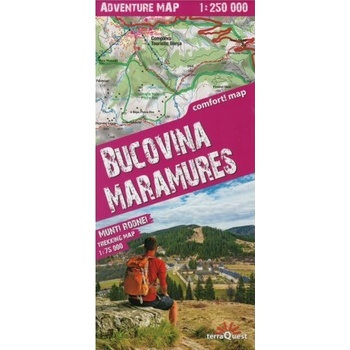 Bucovina Maramures Muntii Rodnei turistická mapa