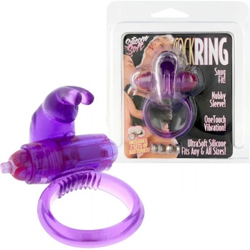 Вибриращ пенис пръстен с клитор стимулатор - Rabbit Ring Purple (SEVCR00454)