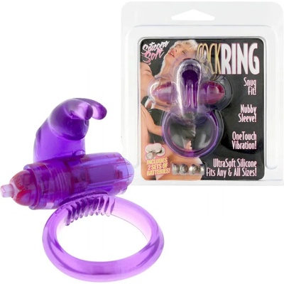 Вибриращ пенис пръстен с клитор стимулатор - Rabbit Ring Purple (SEVCR00454)