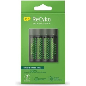 Gp batteries Зарядно устройство GP M451-270AAHCE-EB4, 4 AA, NiMH, 2700mAh, FAST (GP-C-M451-270AAHCE-EB4) - thx Зарядно за батерии