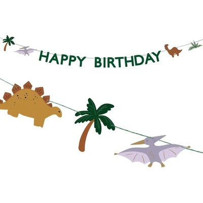 PartyDeco Banner Happy Birthday Dino 3 m – Sleviste.cz