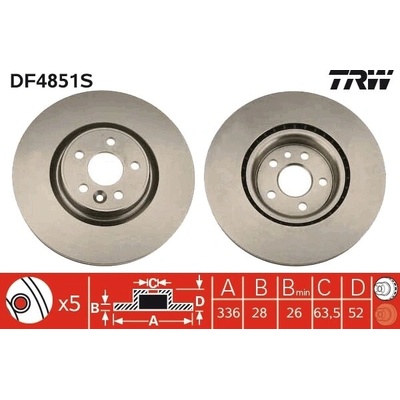 Brzdový kotúč TRW DF4851S