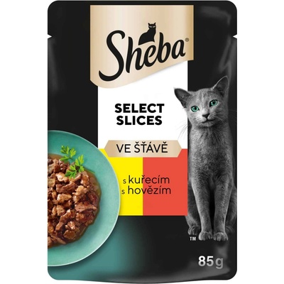 Sheba Selection in Sauce kuře a hovězí 85 g