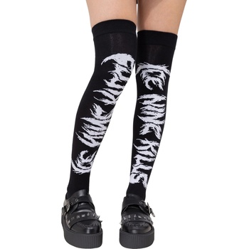 KILLSTAR Чорапи над коляното KILLSTAR x ICE NINE KILLS - INK Logo - Black - KSRA013085