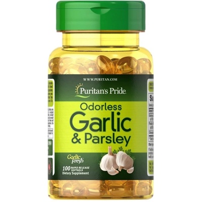 Puritan's Pride Odorless Garlic & Parsley 500 mg / 100 mg [100 Гел капсули]