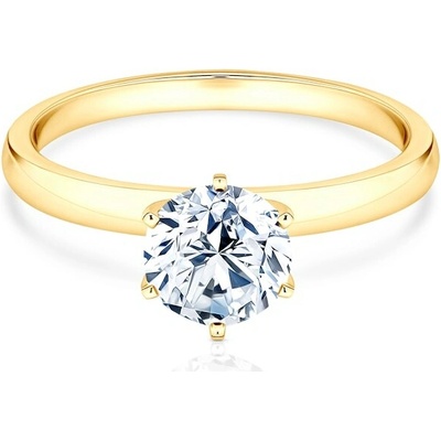 Savicki Zásnubný prsteň žlté zlato diamant SV R12 D Z