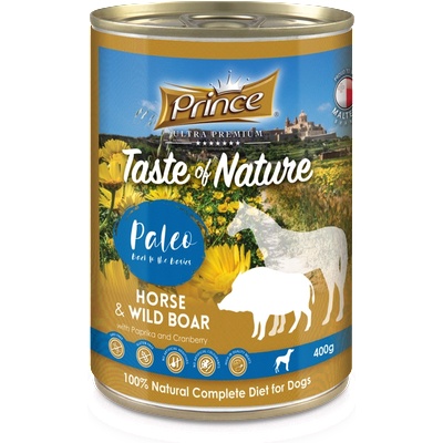 Petnutrition ПОСЛЕДНИ БРОЙКИ: Консерва за кучета с конско, диво прасе, червен пипер и червена боровинка TON PALEO HORSE WILDBOAR 400gr