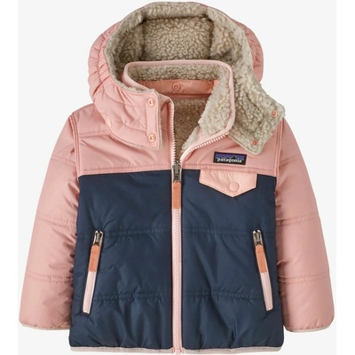 Dětská bunda Patagonia Reversible Tribbles Hoody - new navy/mallow pink