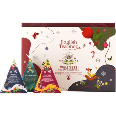 English Tea Shop Vianočná darčeková kolekcia Welness 12 pyramídok BIO