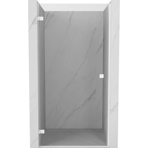 Mexen Lunar-B лява врата за душ 90 cm, прозрачна, бяла - 832-090-000-20-00-L (832-090-000-20-00-L)