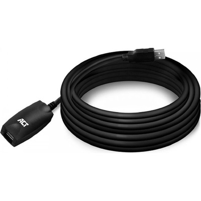 ACT Удължителен кабел ACT - AC6005, USB-A/USB-A, 5 m, черен (EWENT-ACT-CAB-AC6005)