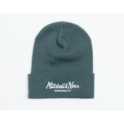 Mitchell & Ness Branded Pinscript Cuff Knit Dark Green