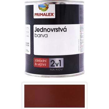 PRIMALEX 2v1 syntetická antikorózna farba na kov 0,75L Červenohnedá