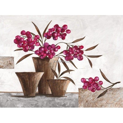 Fialové květy 1 deska 80x60