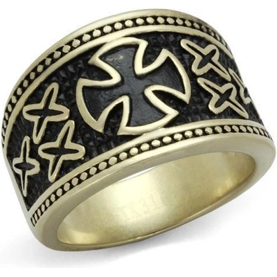 iŠperky Pánsky pozlátený oceľový prsteň ID 315062