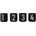 Design Letters Чаши на столче за еспресо aj черни 4 бр (10201302black)