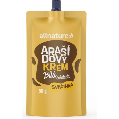 Allnature Arašidový Krém S Bielou Čokoládou 50 g