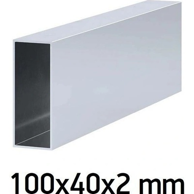Pozinkovaný jeklový profil 100x40x2mm 3 m (JOKL-100x40x2-ZN-3)