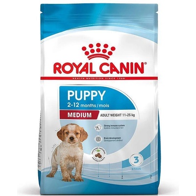 Royal Canin Medium Puppy - пълноценна храна за кученца от средните породи с тегло в зряла възраст от 11 до 25 кг. , до 12 месечна възраст