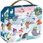 Janod Детски пъзел в куфарче Janod - Снежно парти, 36 части (J02647) - baby