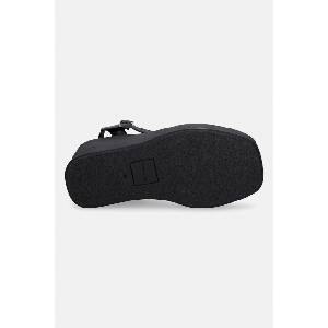 Calvin Klein сандали със скосена пларформа WEDGE 70 SNDL WEBBING LTH (HW0HW02882)